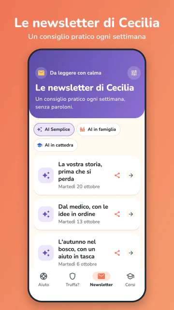 Le newsletter di Cecilia e le idee con l'AI